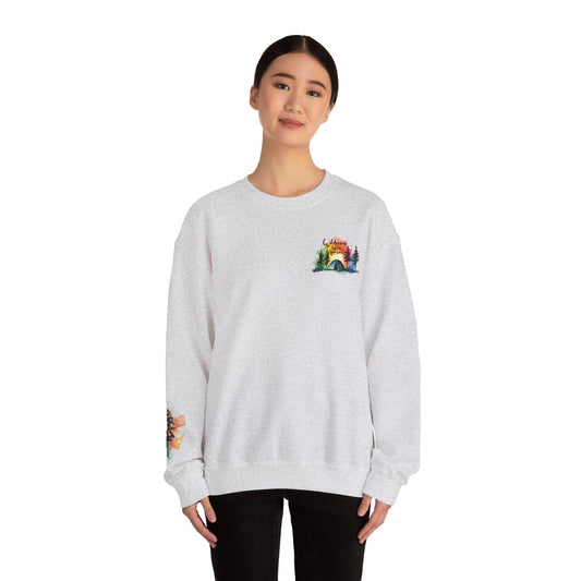 Wilderness Person, Pocket and Sleeve Design, Softstyle Sweatshirt