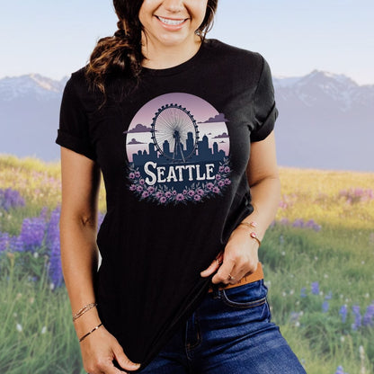 Seattle Floral Great Wheel Softstyle Tee