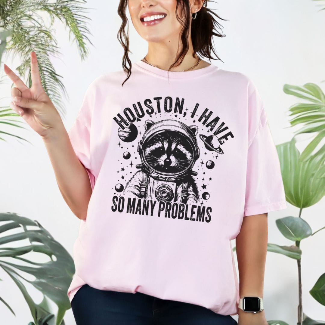 Funny Racoon Problems, Vintage Style Tee