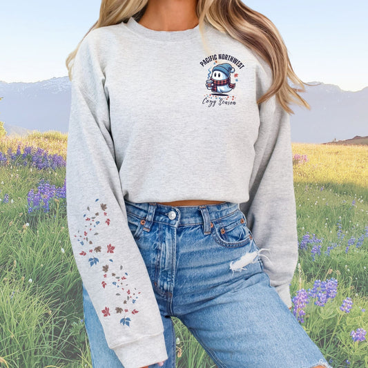 Pacific Northwest Cozy Season Cute Ghost Sweatshirt