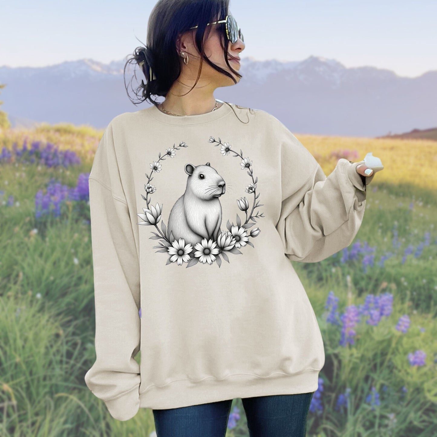 Capybara Serenity Softstyle Sweatshirt