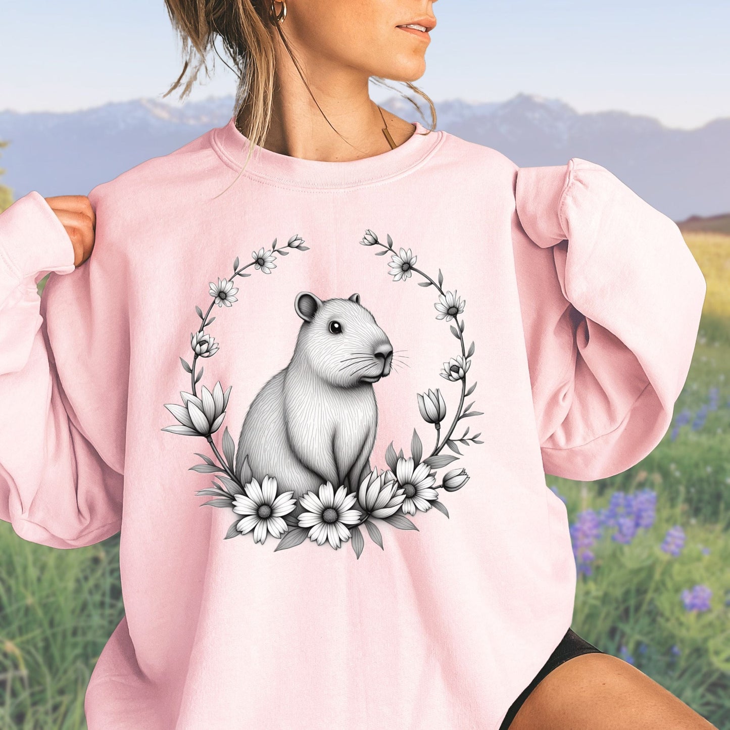 Capybara Serenity Softstyle Sweatshirt