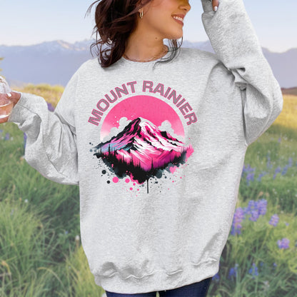 Pink Mount Rainier PNW Softstyle Sweatshirt