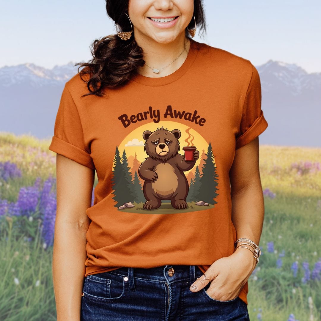 Bearly Awake Sleepy Bear Softstyle Tee