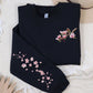 Floral Bird, Pocket and Sleeve Design, Softstyle Sweatshirt