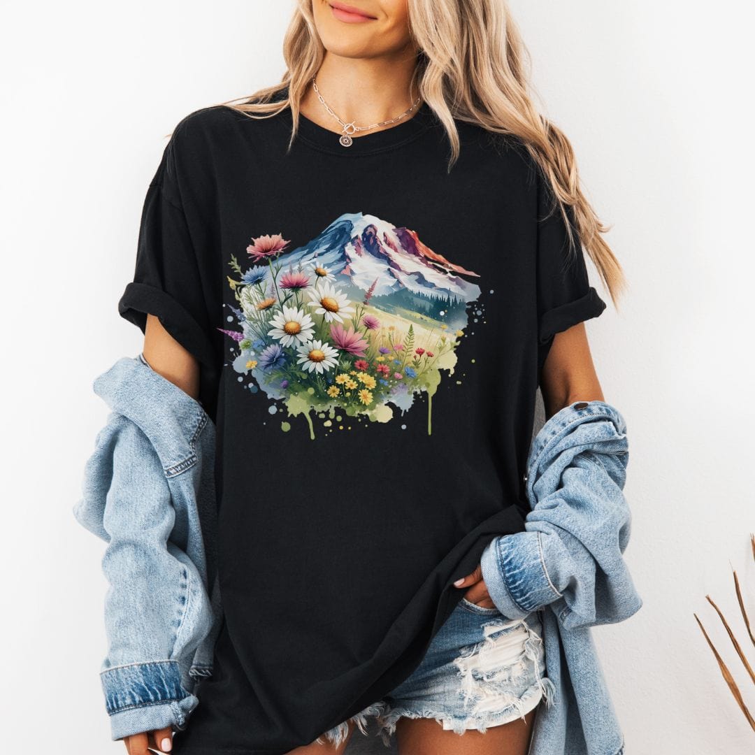 Mount Rainier Spring Vintage Style Tee