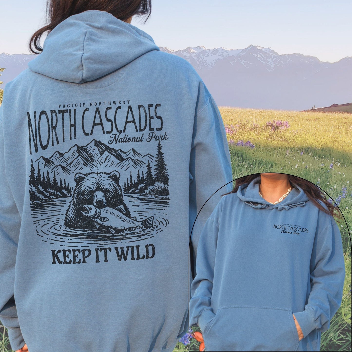 North Cascades National Park Comfort Colors Hoodie