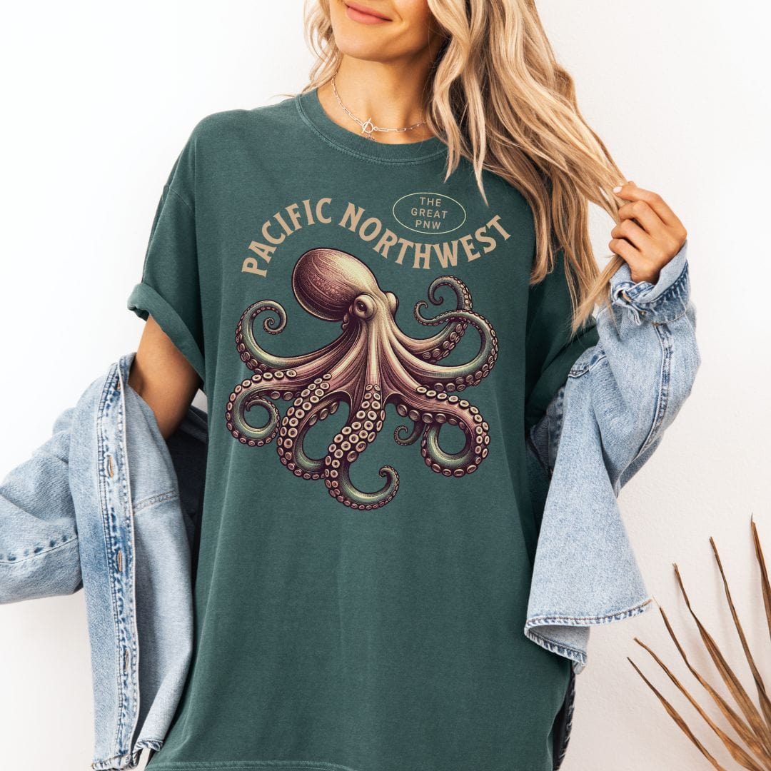 The Great PNW Octopus Vintage Style Tee