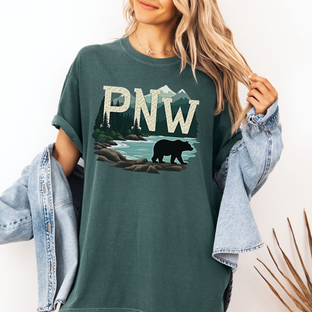 PNW Bear Outdoorsy Vintage Style Tee