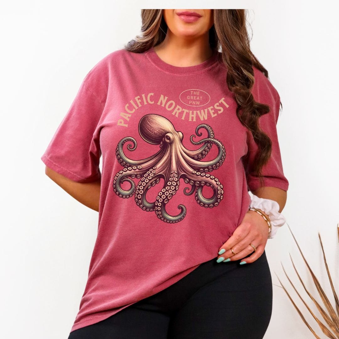 The Great PNW Octopus Vintage Style Tee