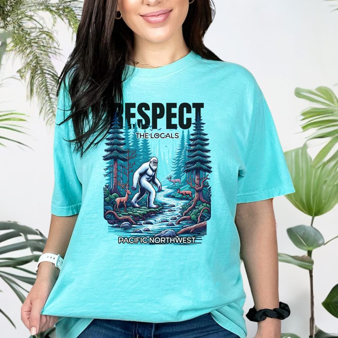 PNW Respect the Locals Sasquatch Vintage Style Tee