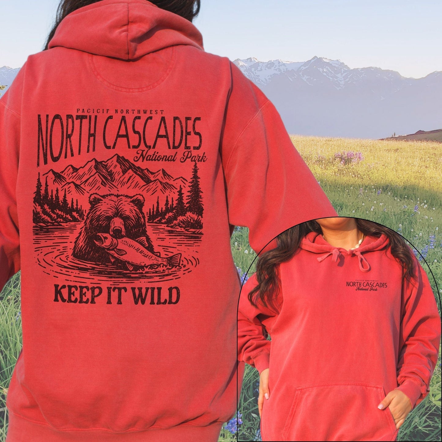 North Cascades National Park Comfort Colors Hoodie