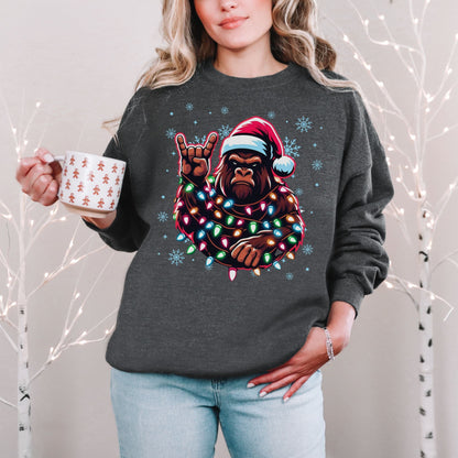 Christmas Lights Bigfoot Softstyle Sweatshirt