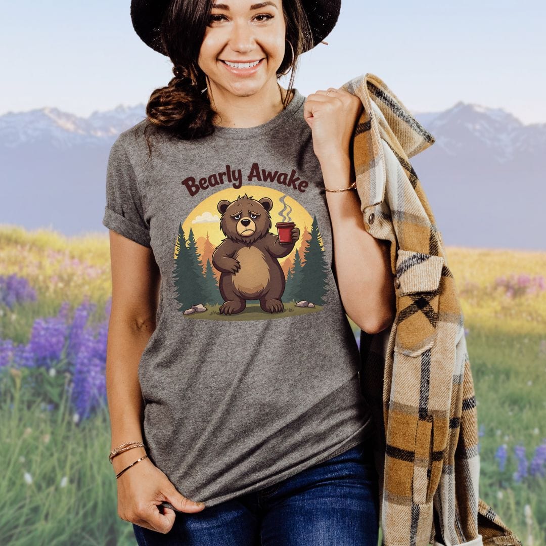 Bearly Awake Sleepy Bear Softstyle Tee