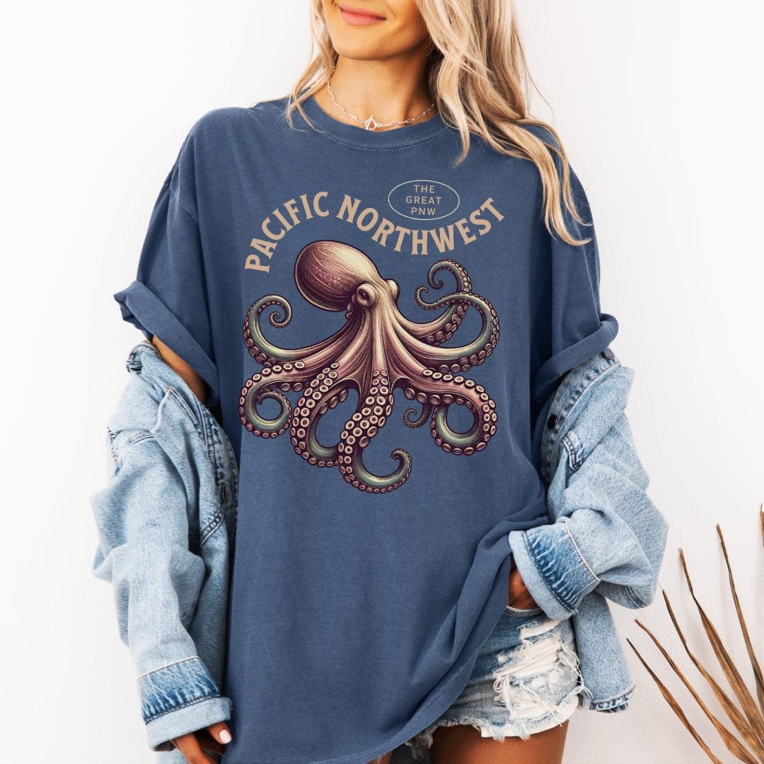 The Great PNW Octopus Vintage Style Tee