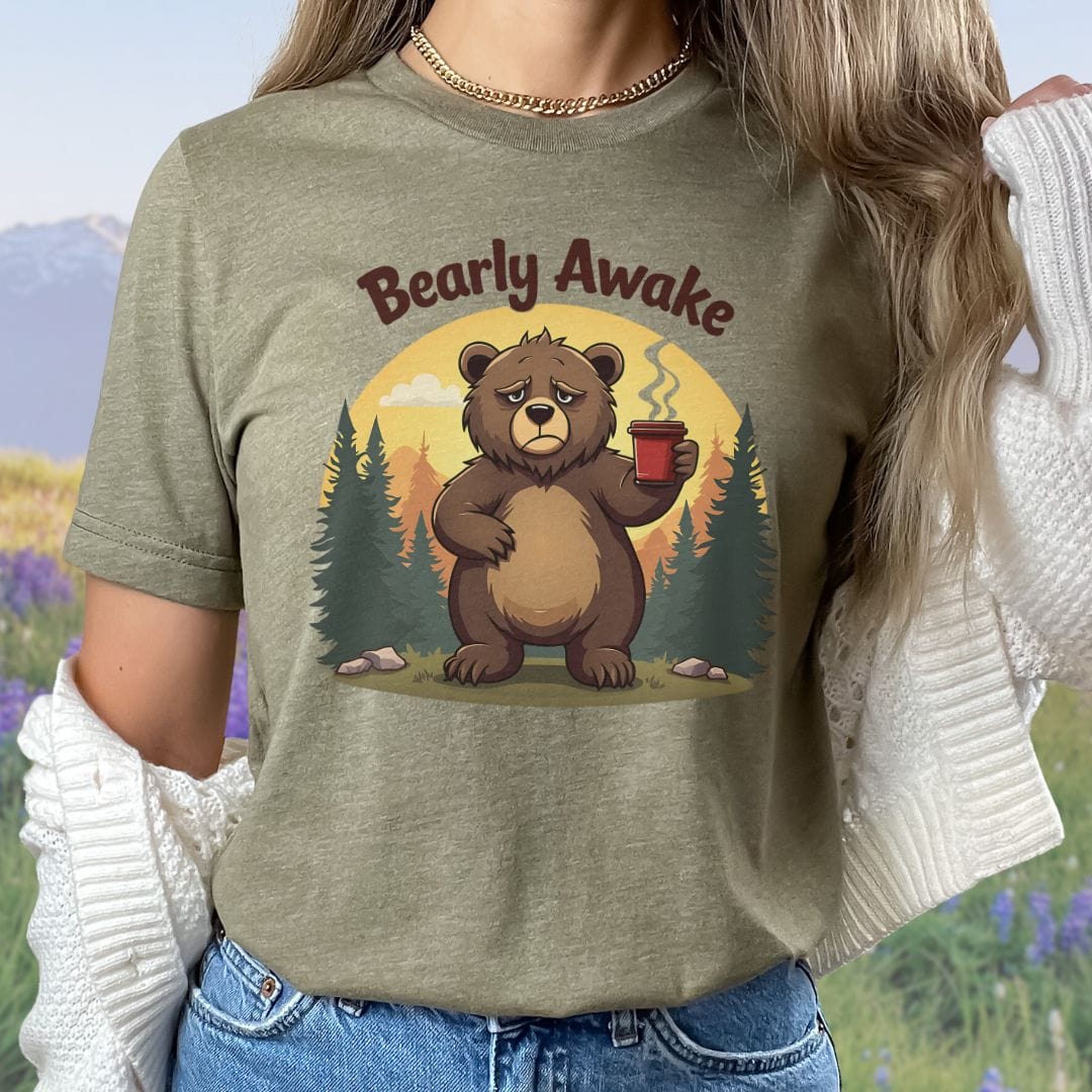 Bearly Awake Sleepy Bear Softstyle Tee