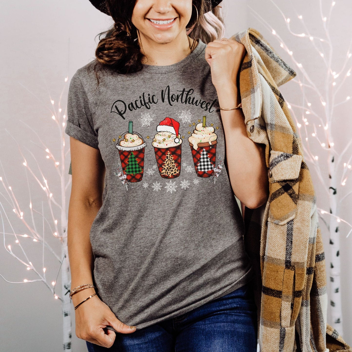 Pacific Northwest Christmas Coffee Softstye Tee