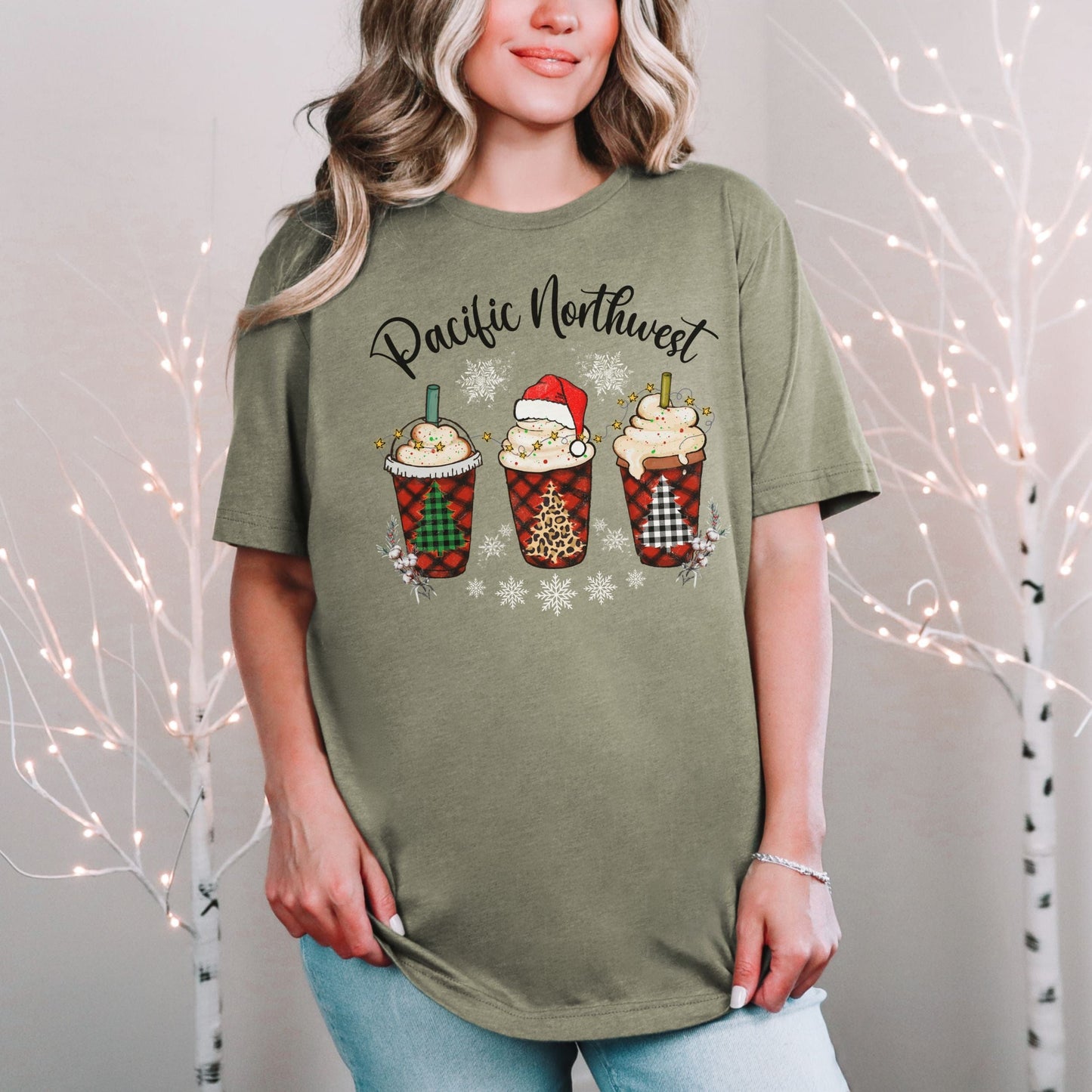 Pacific Northwest Christmas Coffee Softstye Tee