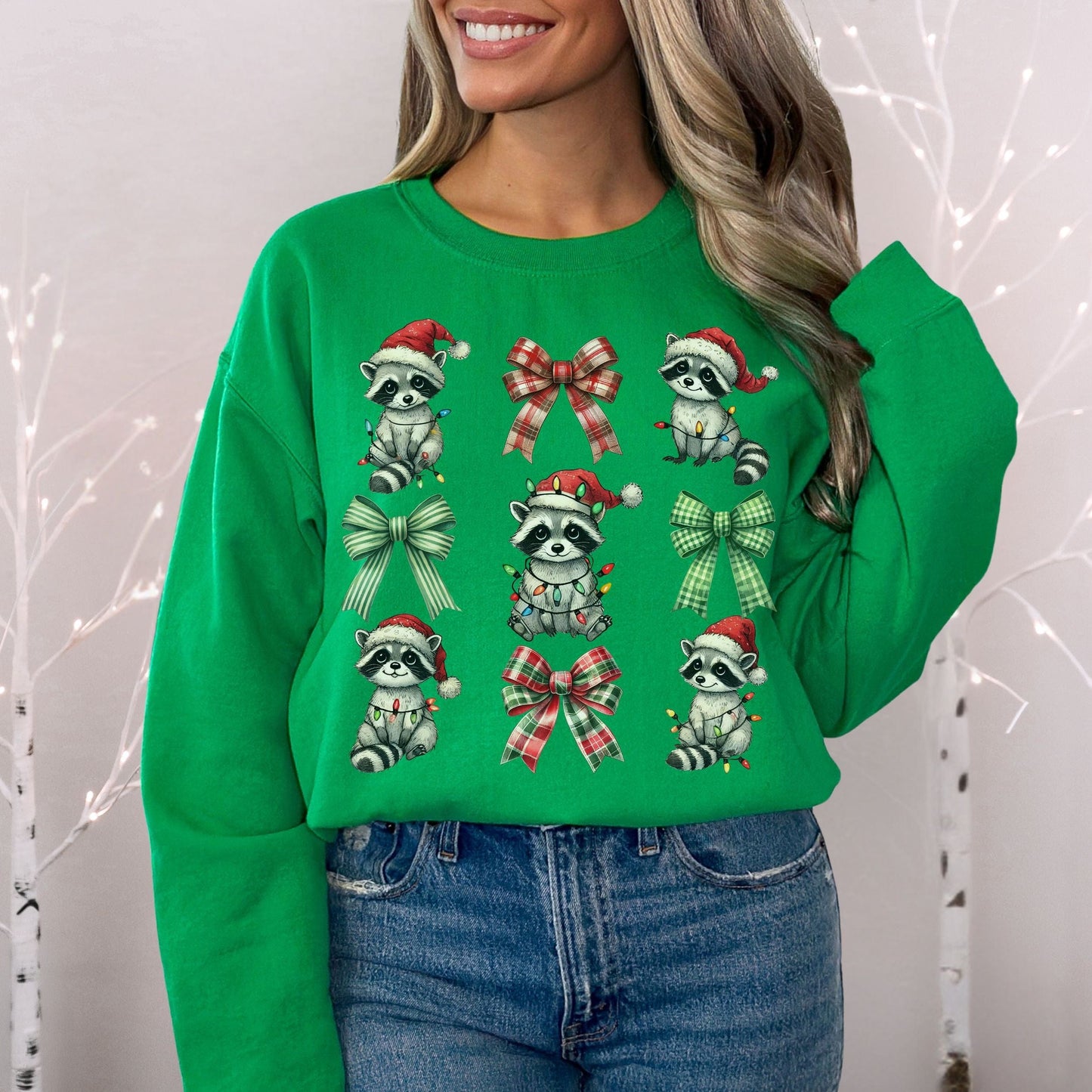 Coquette Racoon Holiday Softstyle Sweatshirt