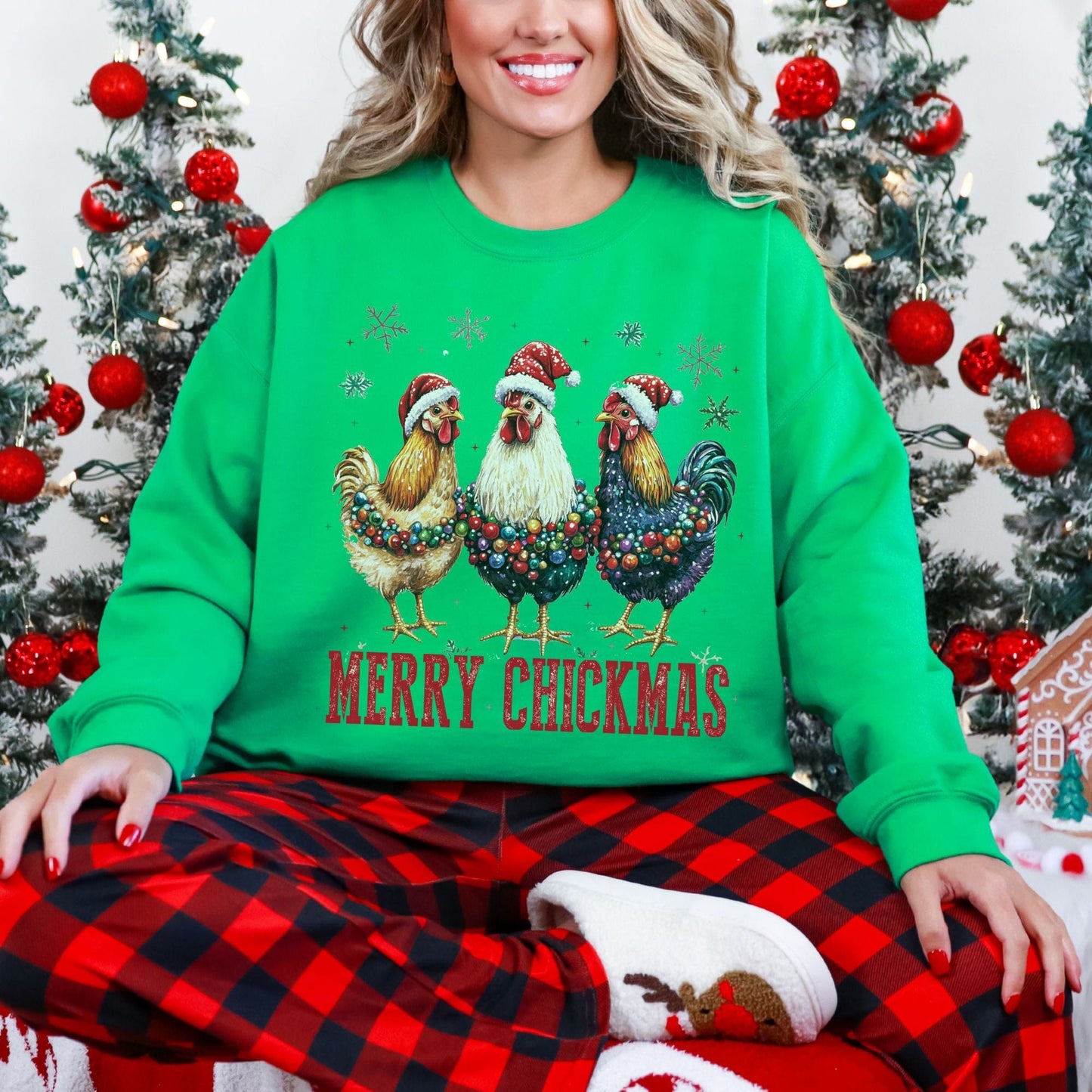 Merry Chickmas Softstyle Sweatshirt