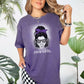 PNW Girl Purple Messy Bun Vintage Style Tee