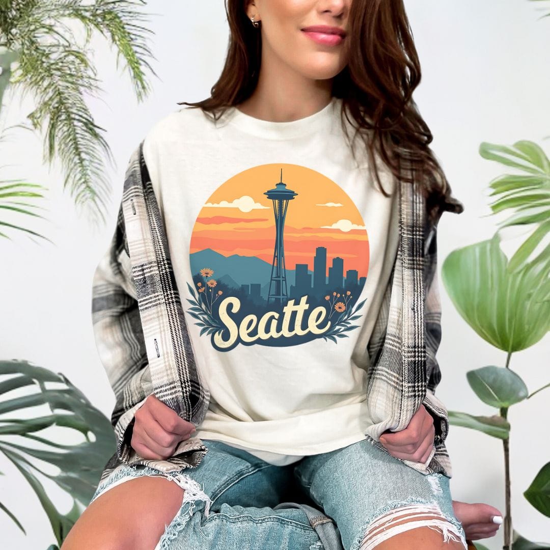 Sunny Seattle Vintage Style Tee