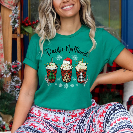 Pacific Northwest Christmas Coffee Softstye Tee