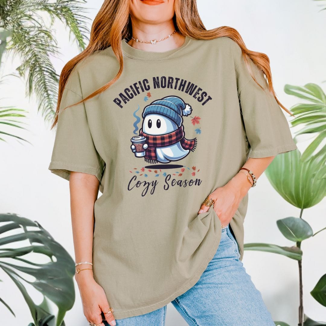 Pacific Northwest Ghostly Cozy Season, Vintage Style Tee