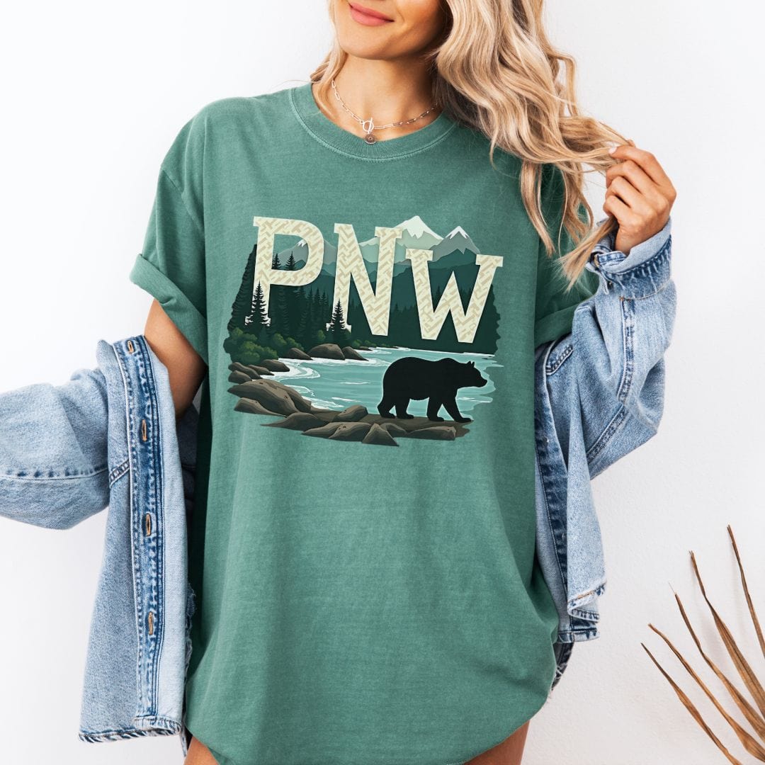 PNW Bear Outdoorsy Vintage Style Tee