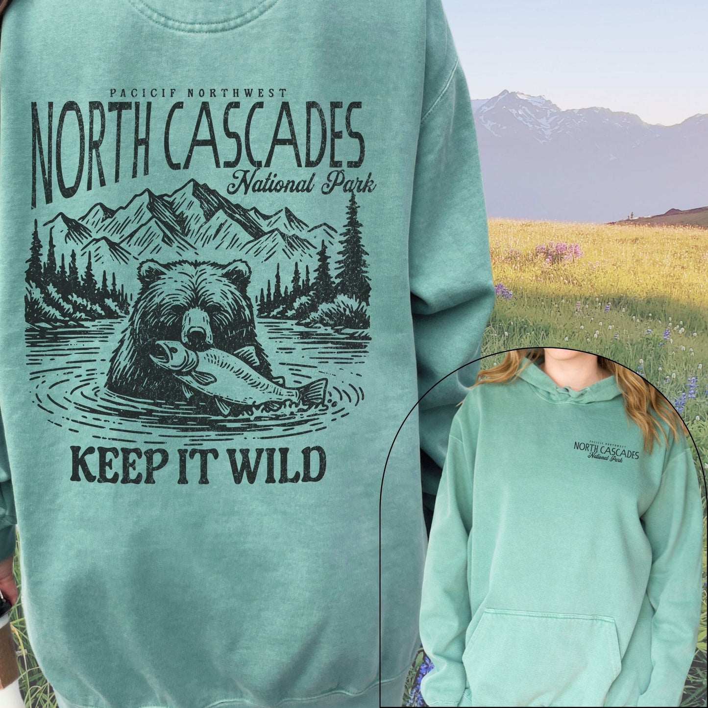 North Cascades National Park Comfort Colors Hoodie