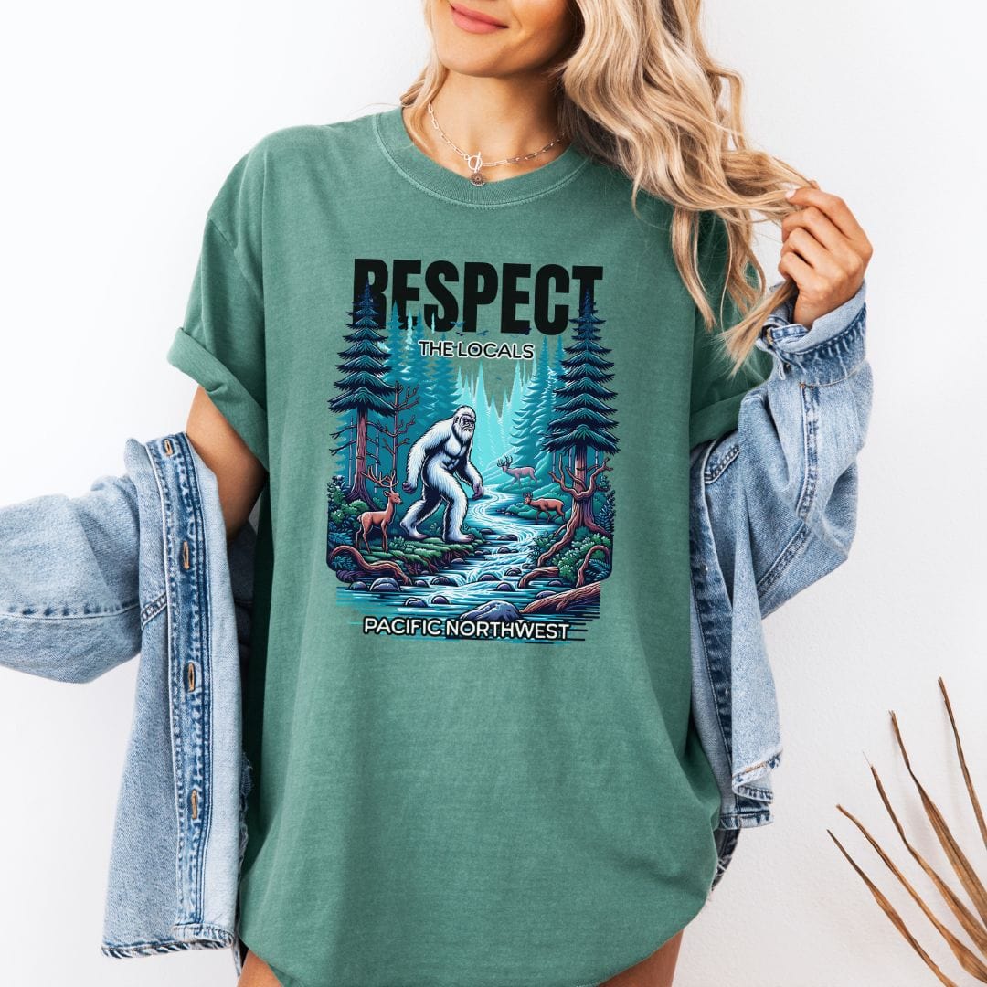 PNW Respect the Locals Sasquatch Vintage Style Tee