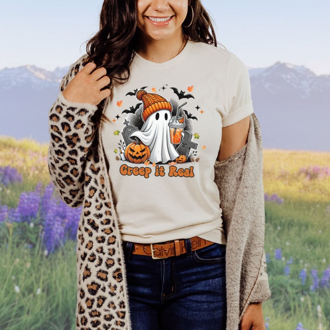 Creep it Real, Pacific Northwest Fall Ghost Pumpkin Coffee Softstyle Tee