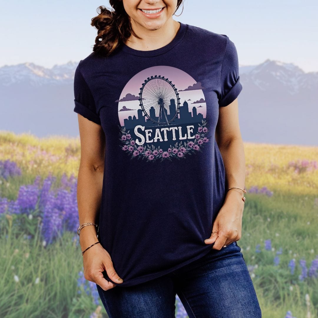 Seattle Floral Great Wheel Softstyle Tee