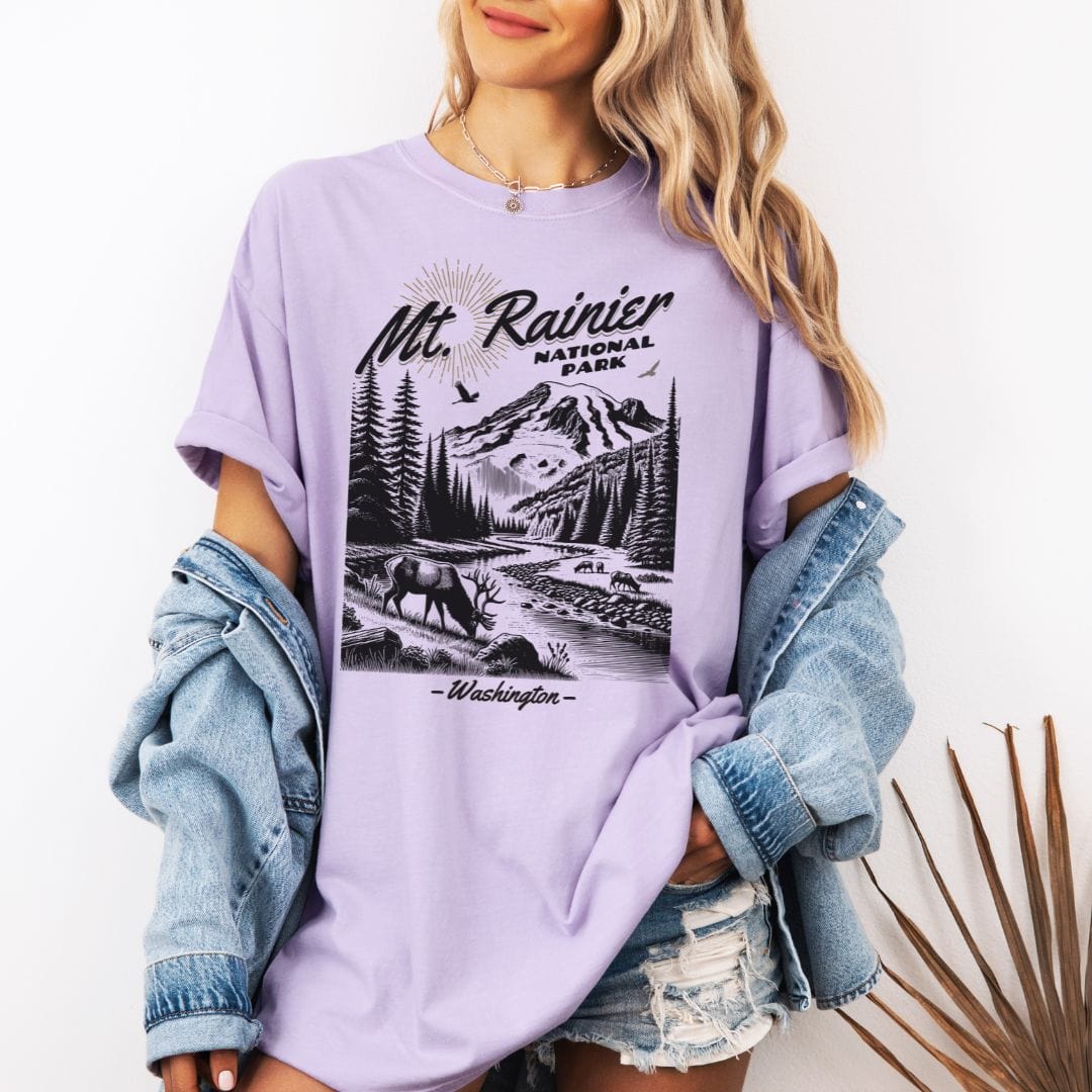 Pacific Northwest Mt Rainier Souvenir Vintage Style Tee