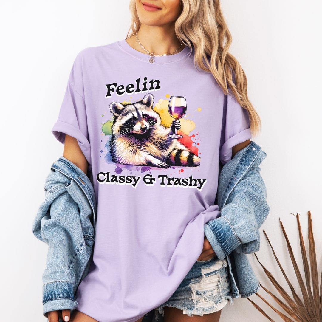 Classy and Trashy Racoon Meme Vintage Style Tee