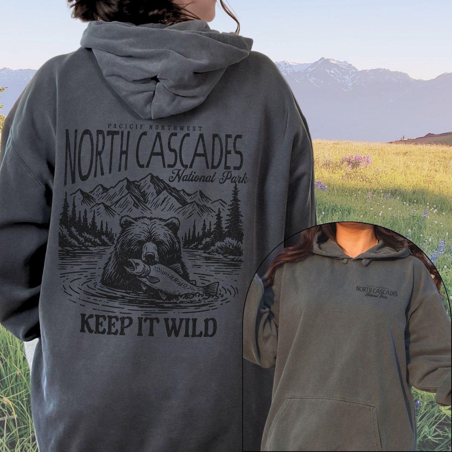 North Cascades National Park Comfort Colors Hoodie