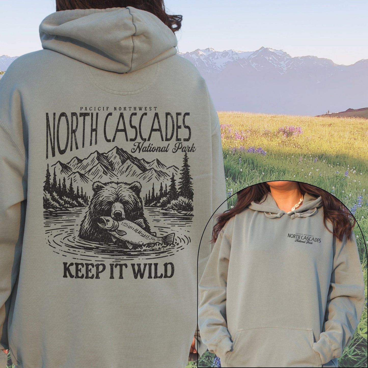 North Cascades National Park Comfort Colors Hoodie