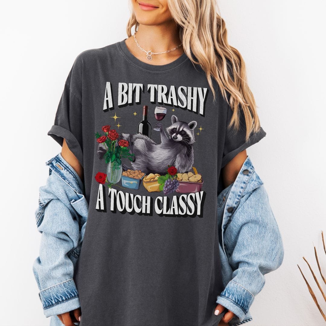 Trash and Class Racoon Vintage Style Tee