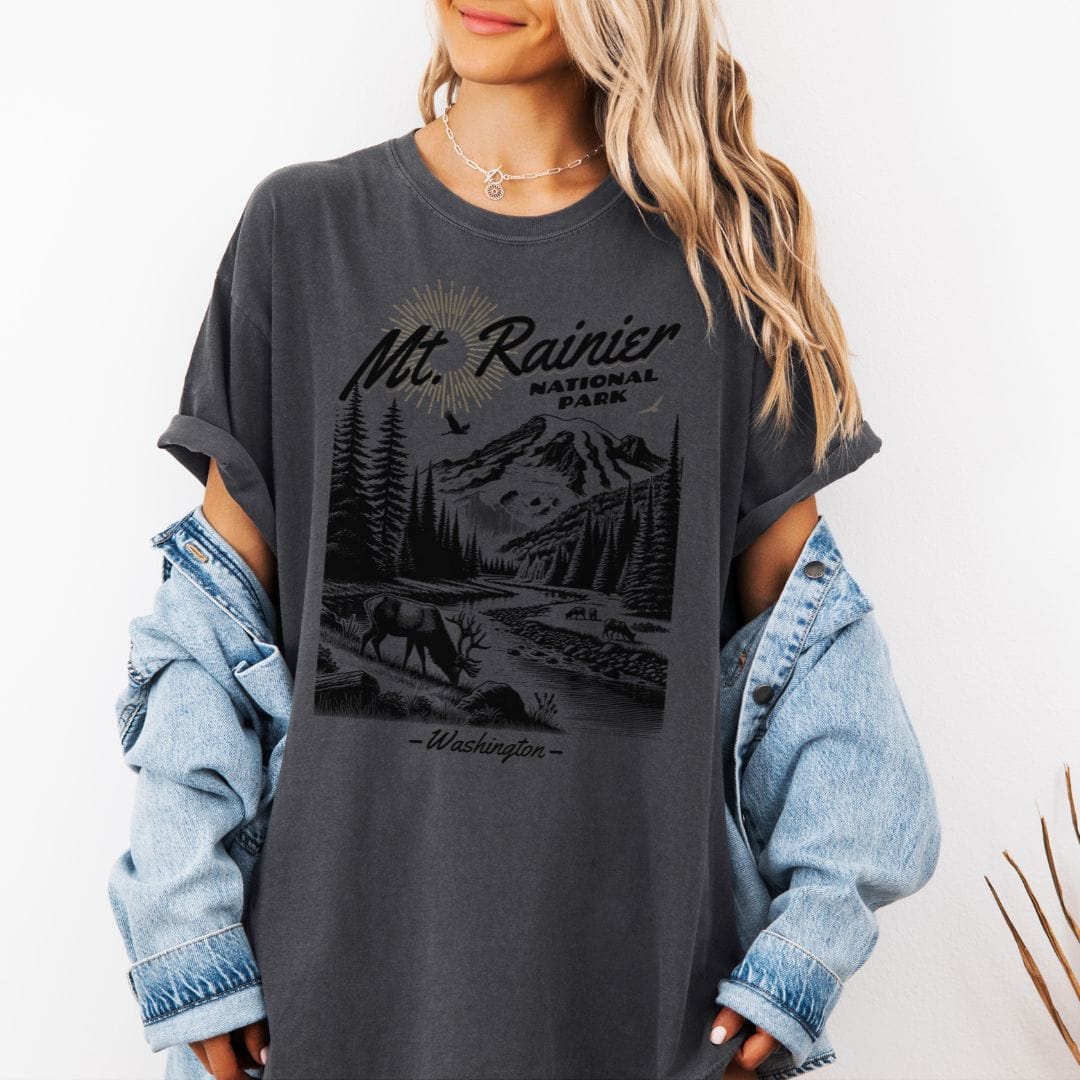 Pacific Northwest Mt Rainier Souvenir Vintage Style Tee