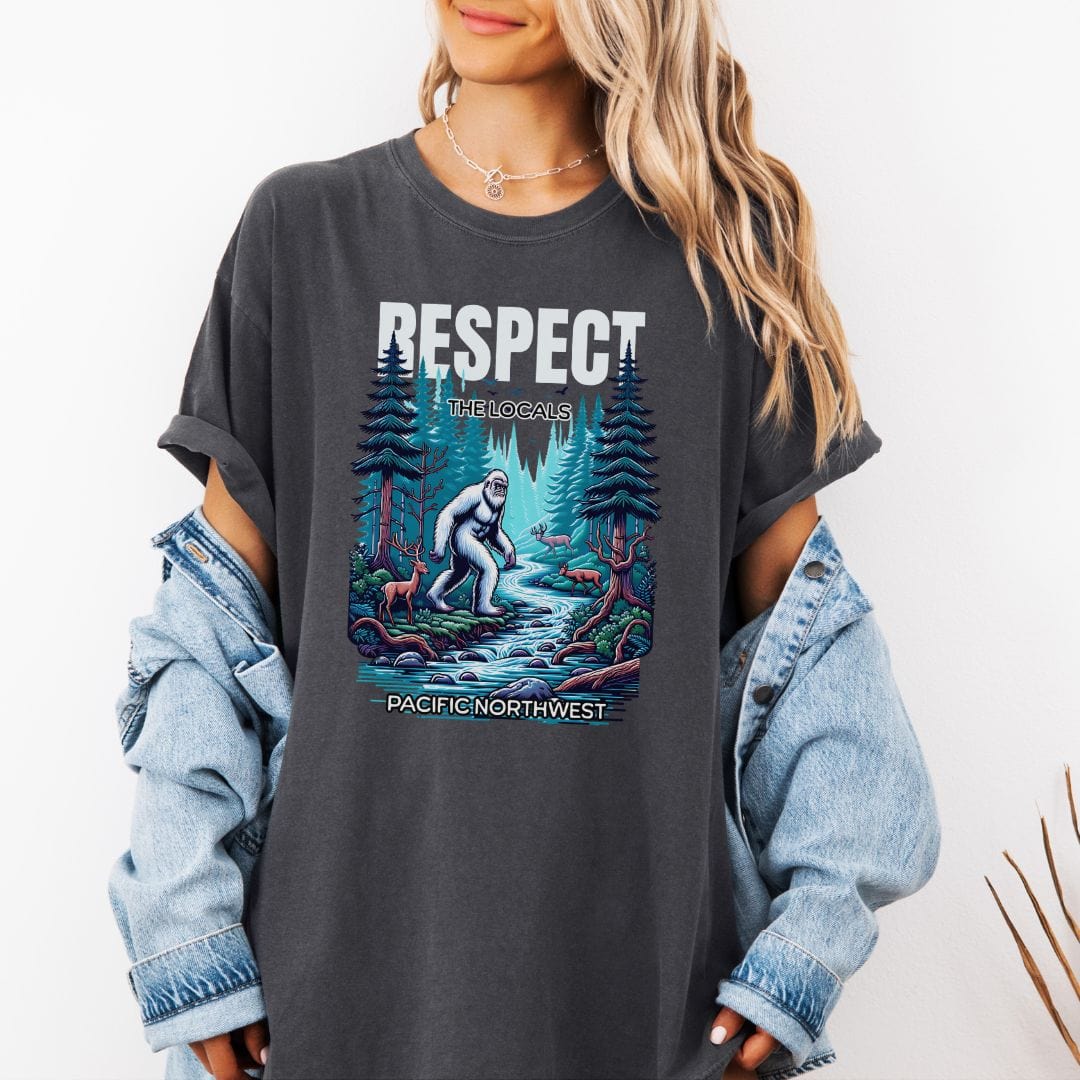 Pacific Northwest Respect the Locals Yeti Vintage Style Tee