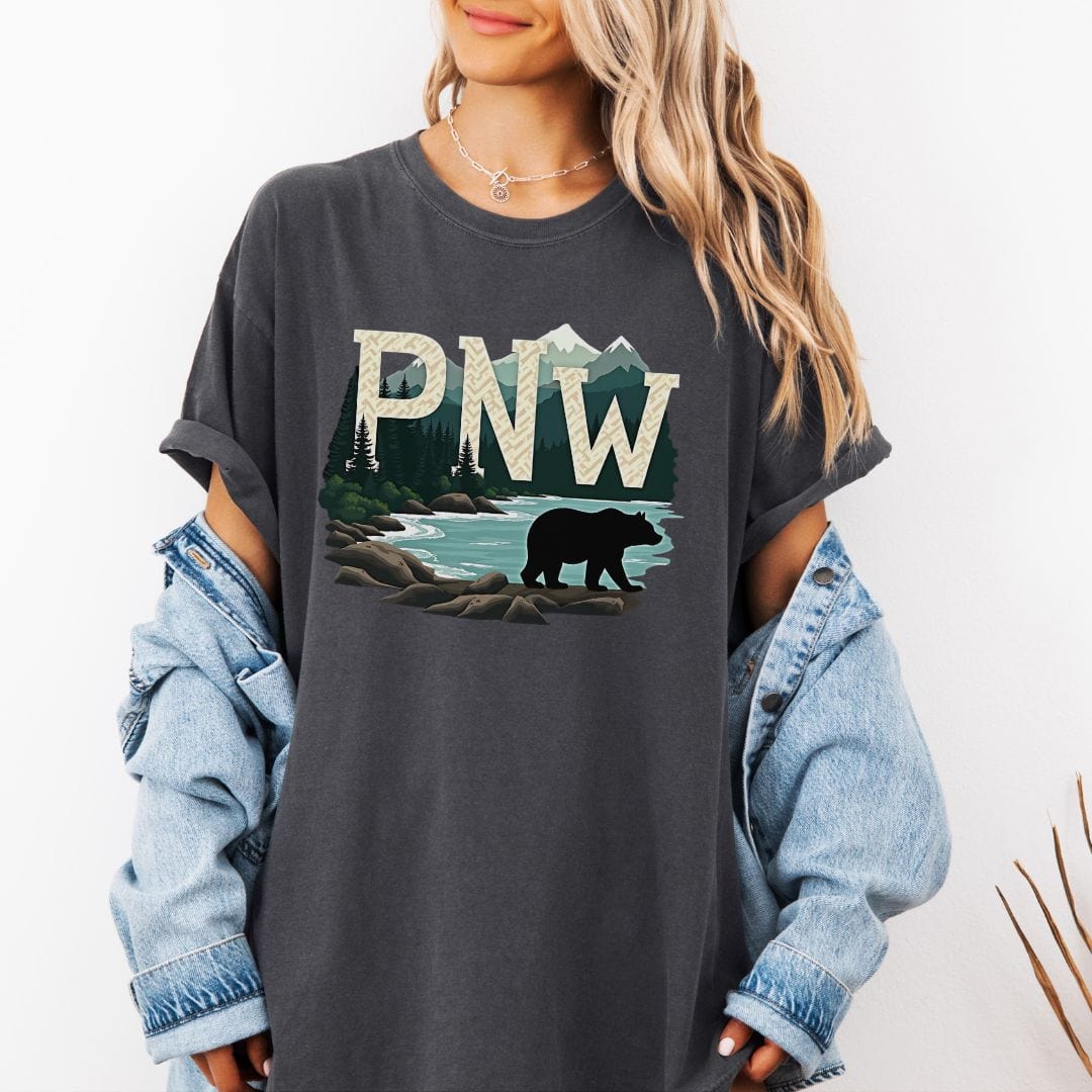 PNW Bear Outdoorsy Vintage Style Tee