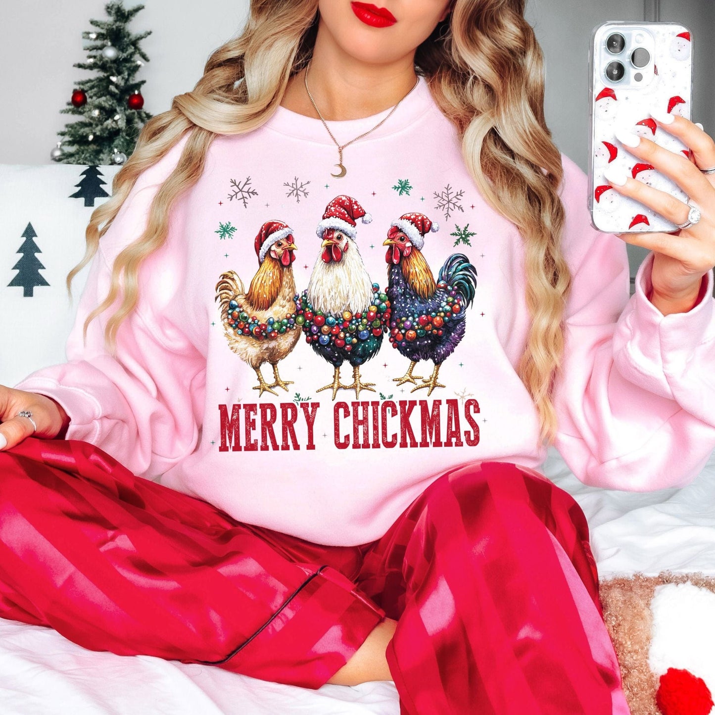 Merry Chickmas Softstyle Sweatshirt