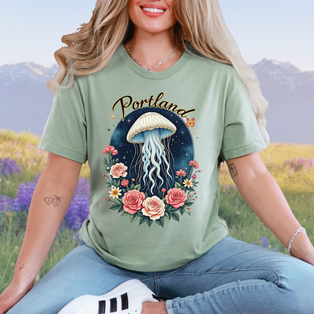 Portland Celestial Bloom Softstyle Tee