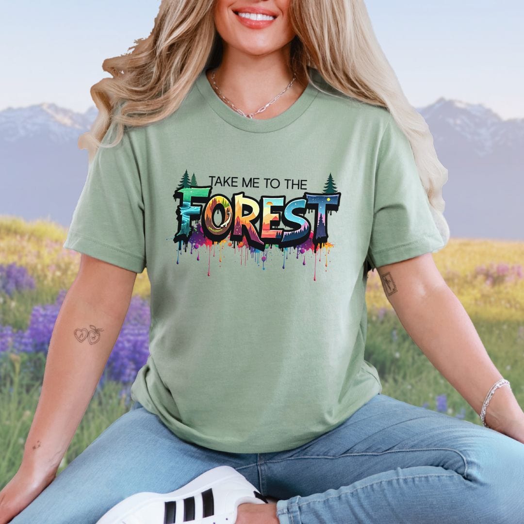 Graffiti Style Forest Vibes Softstyle Tee