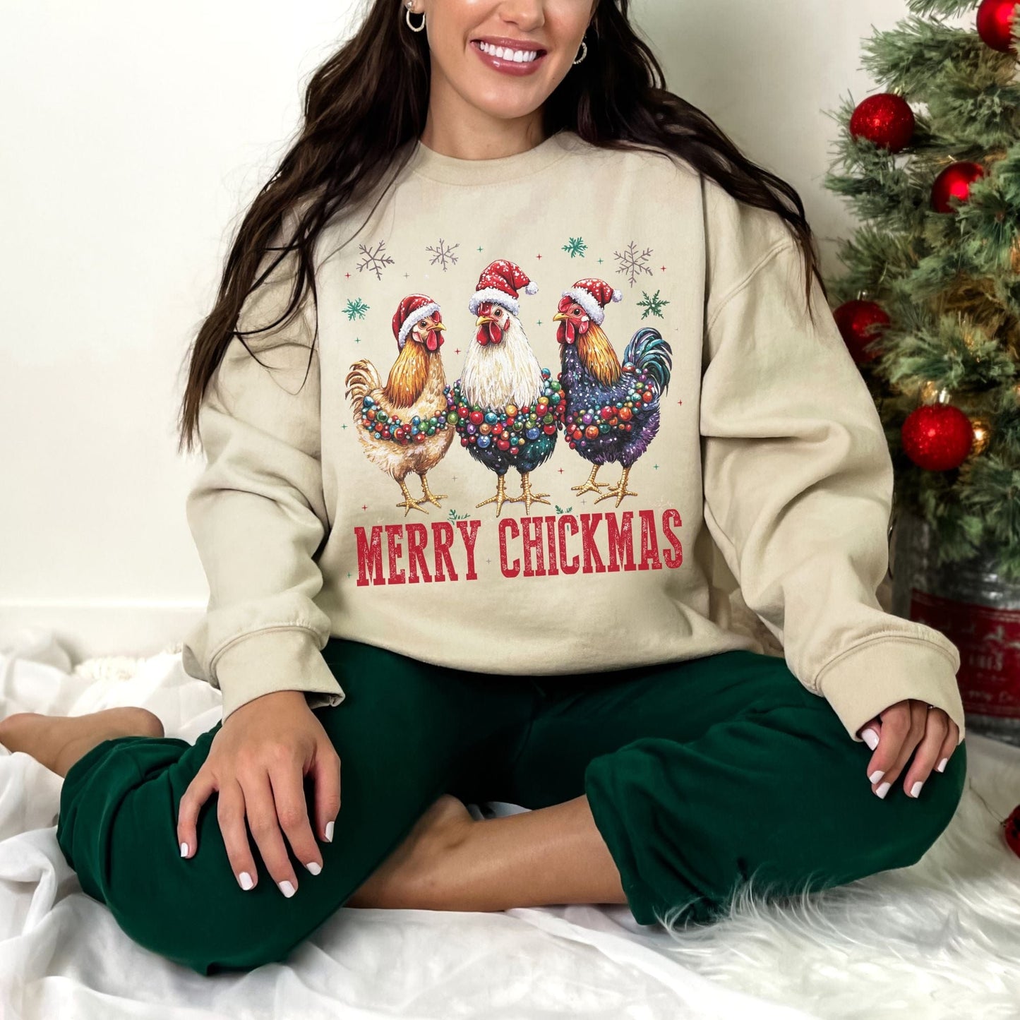 Merry Chickmas Softstyle Sweatshirt