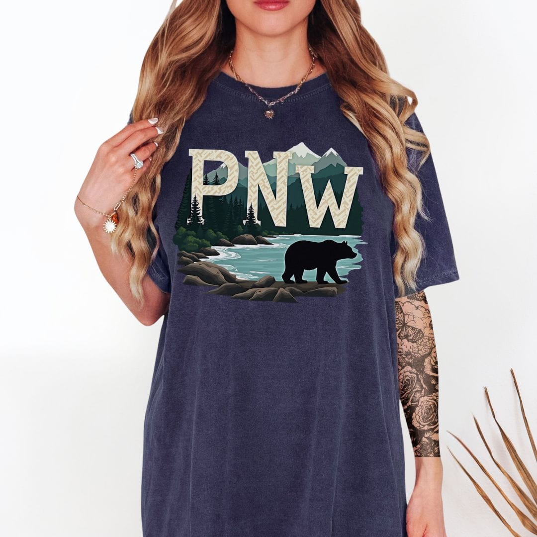 PNW Bear Outdoorsy Vintage Style Tee