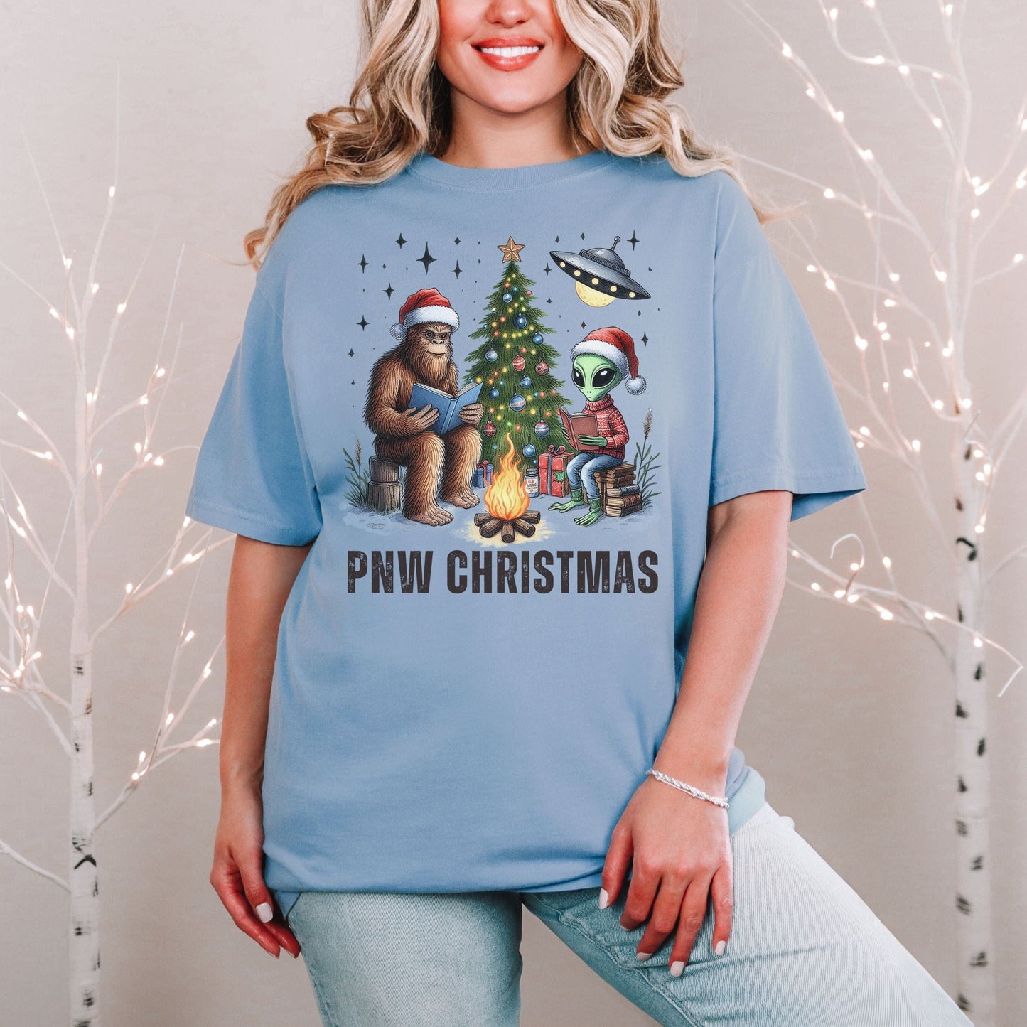 PNW Friends Christmas Vintage Style Tee