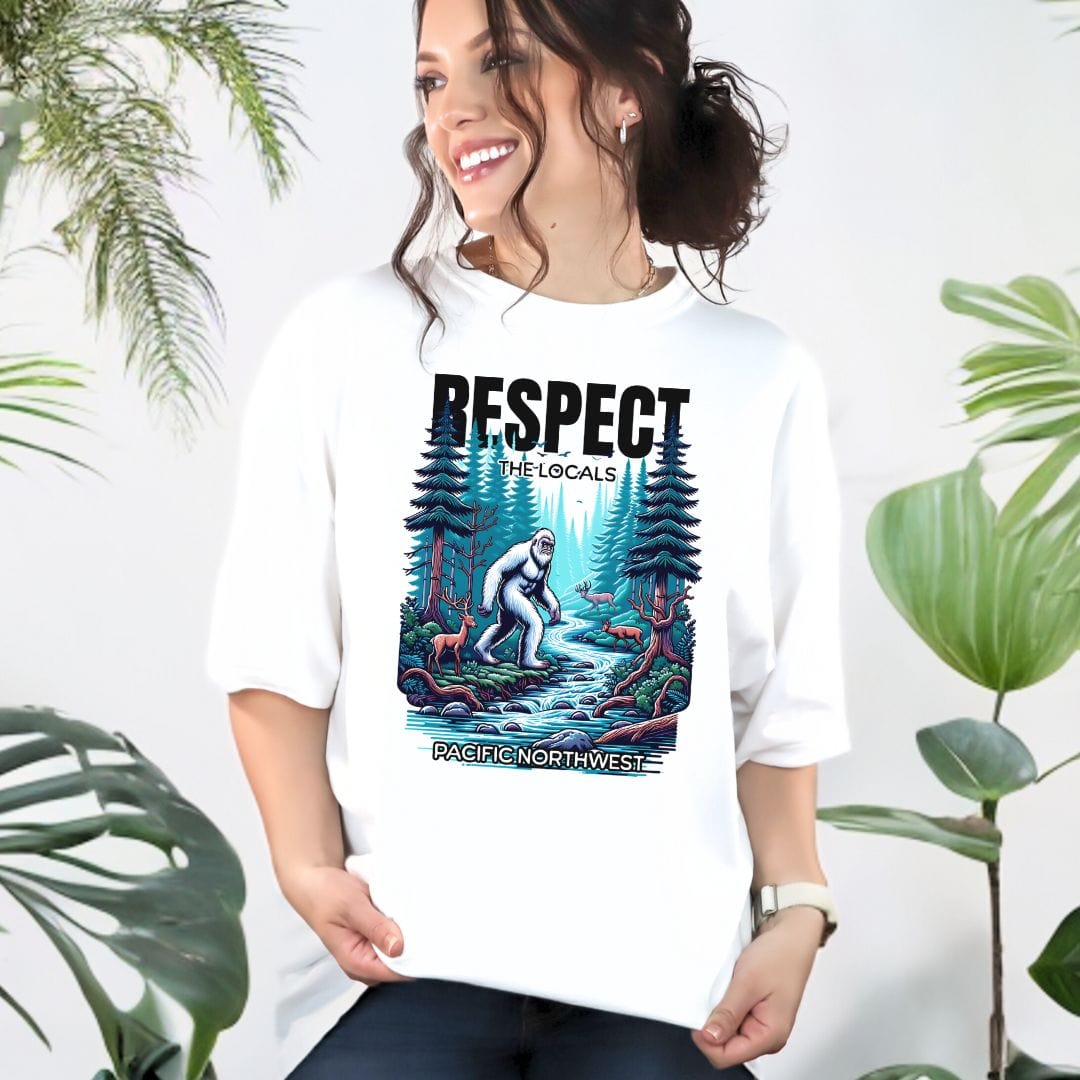 PNW Respect the Locals Sasquatch Vintage Style Tee