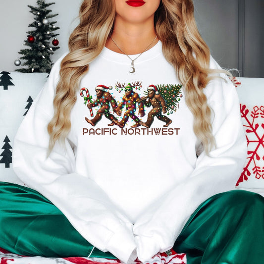 Pacific Northwest Bigfoot Christmas, Softstyle Sweatshirt