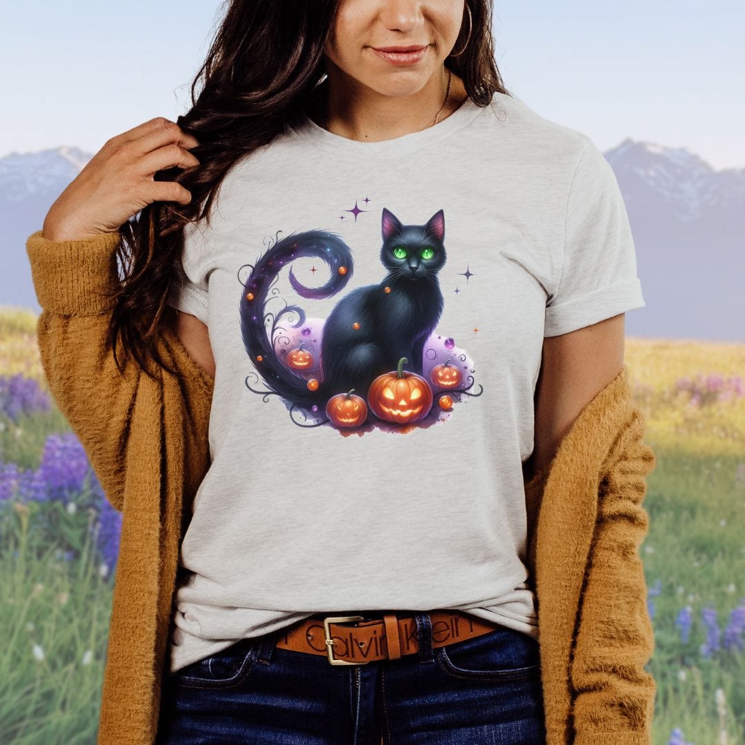 Starry Pumpkin Cat Softstyle Tee